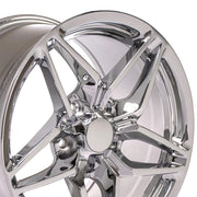 OE Wheels CV31 17x9.5 / 17x11 5x120.65 Chrome Staggered Wheel SET