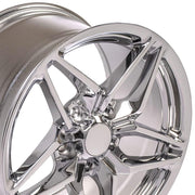 OE Wheels CV31 17x9.5 / 17x11 5x120.65 Chrome Staggered Wheel SET