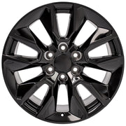 20" Replica Wheels fit Chevrolet Silverado 1500 - CV32 Gloss Black 20x9, Sailun Tires Set