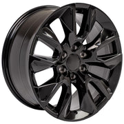 20" Replica Wheels fit Chevrolet Silverado 1500 - CV32 Gloss Black 20x9, Sailun Tires &amp; TPMS Set