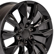 OE Wheels CV32 20x9 6x139.7 28et Gloss Black Wheel SET