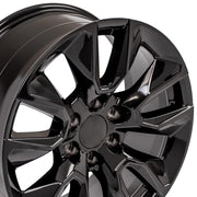 OE Wheels CV32 20x9 6x139.7 28et Gloss Black Wheel SET