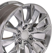 OE Wheels CV32 20x9 6x139.7 28et Chrome Wheel SET