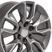 Set(4) 20x9 CV32 Gloss Gunmetal Machined - 6x139.7 +28ET