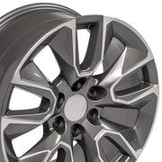 Set(4) 20x9 CV32 Gloss Gunmetal Machined - 6x139.7 +28ET