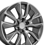 Set(4) 22x9 CV32 Gloss Gunmetal Machined - 6x139.7 +28ET