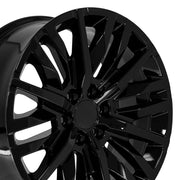 OE Wheels CV33 22x9 6x139.7 28et Gloss Black Wheel SET