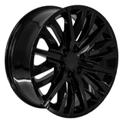 OE Wheels CV33 22x9 6x139.7 28et Gloss Black Wheel SET