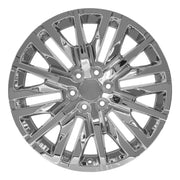 OE Wheels CV33 22x9 6x139.7 Chrome Wheels 275-50-22 Bridgestone Alenza A/S 02 Tires TPMS SET