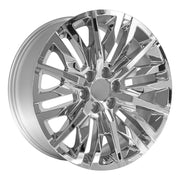 OE Wheels CV33 22x9 6x139.7 Chrome Wheels 275-50-22 Bridgestone Alenza A/S 02 Tires TPMS SET
