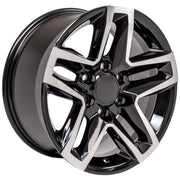 OE Wheels CV34 18x8.5 6x139.7 26et Gloss Black Machined Wheel SET