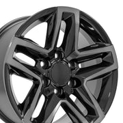 Set(4) 18x8.5 CV34B Gloss Black Machined with Tinted Clear - 6x139.7 +26ET
