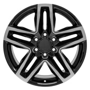 Set(4) 20x9 CV34 Gloss Black Machined - 6x139.7 +28ET with 275/55r20 Bridgestone Dueler Alenza HL Plus Tires &amp; TPMS