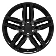 OE Wheels CV34 22x9 6x139.7 Gloss Black Wheels 285/45r22 TBB TS-37 AT Tires TPMS SET