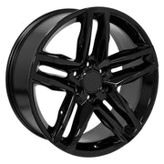 OE Wheels CV34 22x9 6x139.7 Gloss Black Wheels 285-45-22 Goodyear Eagle Sport Tires SET