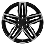 22" Replica Wheels fit Chevrolet Silverado 1500 - CV34B Gloss Black Machined 22x9, Sailun Tires &amp; TPMS Set