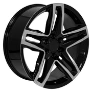 OE Wheels CV34 22x9 6x139.7 Gloss Black Machined Wheels 285-45-22 Ironman iMove GEN 2 SUV Tires SET