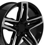 Set(4) 22x9 CV34B Gloss Black Machined - 6x139.7 +26ET