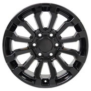 Set(4) 18x8.5 CV35 Gloss Black - 6x139.7 +26ET with 275/65r18 Sailun TerraMax AT2 Tires