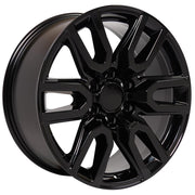 20" Replica Wheels fit GMC Sierra 1500 - CV36 Gloss Black 20x9, Sailun Tires &amp; TPMS Set