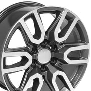 Set(4) 20x9 CV36 Gloss Gunmetal Machined - 6x139.7 +28ET