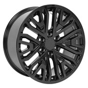 Set(4) 20x9 CV37 Gloss Black - 6x139.7 +28ET with 275/55r20 Bridgestone Dueler Alenza HL Plus Tires &amp; TPMS