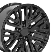 OE Wheels CV37 20x9 6x139.7 28et Gloss Black Wheel SET