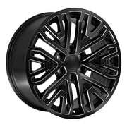 OE Wheels CV37 20x9 6x139.7 28et Satin Black with Milled Edge Wheel