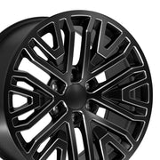 Set(4) 20x9 CV37 Satin Black with Milled Edge - 6x139.7 +28ET