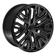 OE Wheels CV37 20x9 6x139.7 28et Satin Black with Milled Edge Wheel
