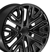 OE Wheels CV37 20x9 6x139.7 28et Satin Black with Milled Edge Wheel