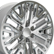 Set(4) 20x9 CV37 Chrome - 6x139.7 +28ET