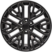 Set(4) 22x9 CV37 Satin Black with Milled Edge - 6x139.7 +28ET with 285/45r22 Goodyear Eagle Sport Tires