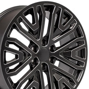 Set(4) 22x9 CV37 Satin Black with Milled Edge - 6x139.7 +28ET