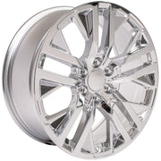 OE Wheels CV38 22x9 6x139.7 Chrome Wheels 285-45-22 Goodyear Eagle Sport Tires TPMS SET