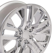OE Wheels CV38 22x9 6x139.7 28et Chrome Wheel