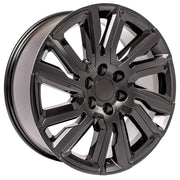 Set(4) 22x9 CV39 Satin Black with Gloss Black Insert - 6x139.7 +28ET with 285/45r22 Sailun TerraMax RT Tires