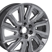 Set(4) 22x9 CV39 Gloss Hyper Silver with Chrome Insert - 6x139.7 +28ET