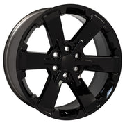 OE Wheels CV41 22x9 6x139.7 Gloss Black Wheels 285-45-22 Bridgestone Dueler Alenza HL Tires SET