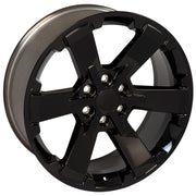 OE Wheels CV41 22x9 6x139.7 24et Gloss Black Wheel SET