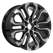 Set(4) 20x9 CV42 Gloss Gunmetal Machined - 6x139.7 +28ET with 275/55r20 Bridgestone Dueler Alenza HL Plus Tires
