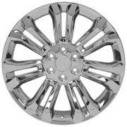 OE Wheels CV43 22x9 6x139.7 Chrome Wheels 285-45-22 Goodyear Eagle Sport Tires TPMS SET