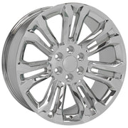 OE Wheels CV43 22x9 6x139.7 Chrome Wheels 285-45-22 Goodyear Eagle Sport Tires TPMS SET