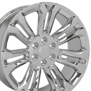 Set(4) 22x9 CV43B Chrome - 6x139.7 +24ET