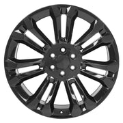 OE Wheels CV43 24x10 6x139.7 Gloss Black Wheels 295-35-24 Ironman iMove GEN 2 Tires TPMS SET