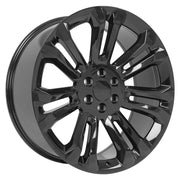 Set(4) 24x10 CV43B Gloss Black - 6x139.7 +24ET with 295/35r24 Sailun Atrezzo SVR LX+ Tires
