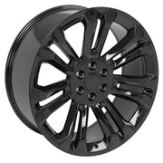 Set(4) 24x10 CV43B Gloss Black - 6x139.7 +24ET with 295/35r24 Sailun Atrezzo SVR LX+ Tires