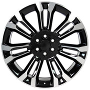 OE Wheels CV43 24x10 6x139.7 Gloss Black Machined Wheels 295-35-24 Ironman iMove GEN 2 Tires TPMS SET