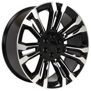 OE Wheels CV43 24x10 6x139.7 Gloss Black Machined Wheels 295-35-24 Ironman iMove GEN 2 Tires TPMS SET