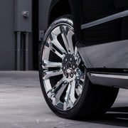 OE Wheels CV43 24x10 6x139.7 24et Chrome Wheel SET